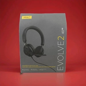 Jabra Evolve2 40 SE Wired Stereo Noise-Cancelling Headset SEALED - Afbeelding 1 van 11