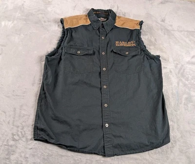 Harley-Davidson Shirt Mens XL Black Sleeveless 110th Anniversary Biker Vest - Image 1 of 4