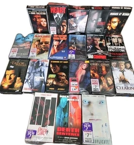 Vtg 90's VHS Tapes LOT OF 20 Horror Thriller Action Variety NICE Clean RARE - Picture 1 of 11