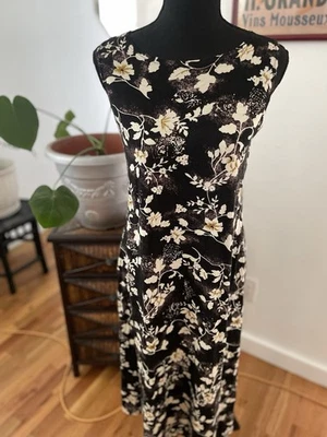 Vestido Vintage Edgy Grunge Hada Estampado Floral Años 90 Maxi Retro Antiguo Med Cottage Y2K Foto 1 de 3