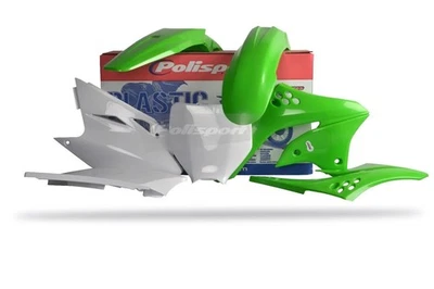 Kit Carena Set Plastica di Plastica Kit Adatto An Kawasaki Kxf 450 06-08 Grün-w - Immagine 1 di 4