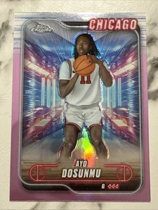 2024-25 Topps Chrome #58 Ayo Dosunmu Pink Refractor Chicago Bulls - Bild 1 von 8