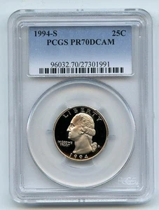 1994 S 25C Washington Quarter Proof PCGS PR70DCAM - Picture 1 of 1