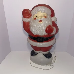 Weihnachten Weihnachtsmann BLASFORM Kunststoff beleuchtet Hof Ornament Empire 1996 Vintage - Bild 1 von 11