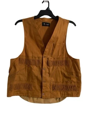 Mens Size Medium Vintage Redhead Canvas Hunting Vest 70’s Bird Shotgun Bird Bag  - Image 1 of 3