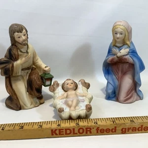 Vintage HOMCO Mary Joseph Jesus Nativity 3 Piece Figurine Set Taiwan #5216 ** - Picture 1 of 10