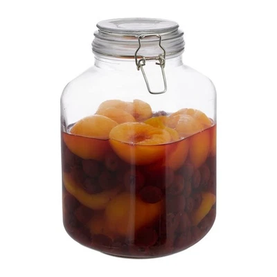 Relaxdays barattolo di vetro 3 litri, per conserve, chiusura a scatto, guar rxxC - Immagine 1 di 4