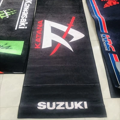 Alfombra de piso para garaje para motocicleta KAWASAKI SUZUKI taller fábrica carreras alfombra Foto 1 de 4