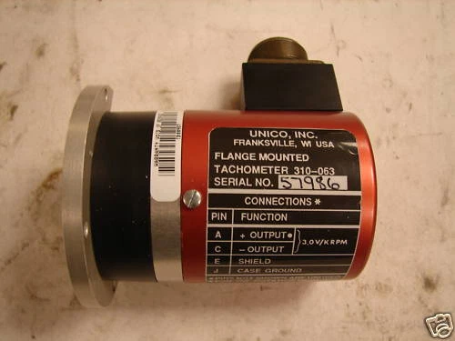 UNICO 310-063 3V/1000RPM FLANGE MOUNTED TACHOMETER ***XLNT*** - Image 1 of 1