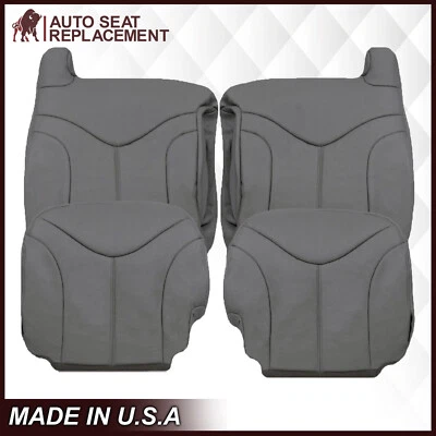 2000 2001 2002 GMC Yukon XL 1500 2500 SLT SLE Genuine Leather Seat Cover Gray - Image 1 of 4