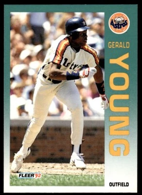 1992 Fleer Baseball Card Gerald Young Houston Astros #446 - Image 1 of 2