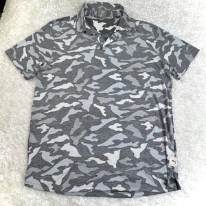 Camisa Polo Puma Para Hombre Grande Gris Camuflada Estampado Inverso Rendimiento Absorbe Golf - Imagen 1 de 7