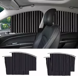 4 Pack Slidable Car Side Window Sun Shades Privacy Magnetic Curtains for Baby Sl - Picture 1 of 6