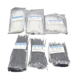 300pcs Nylon Cable Zip Ties 3x100 3x150 4x200mm Black White Mini Tool - Picture 1 of 5