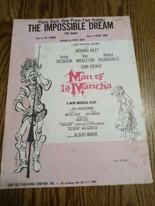 The Impossible Dream The Quest Sheet Music Man Of La Mancha piano duet - Picture 1 of 2