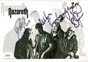 NAZARETH HANDSIGNIERT 2012 NAZARETH NEWS BOOKLET SIGNIERT VON BAND JSA COA - Bild 1 von 2