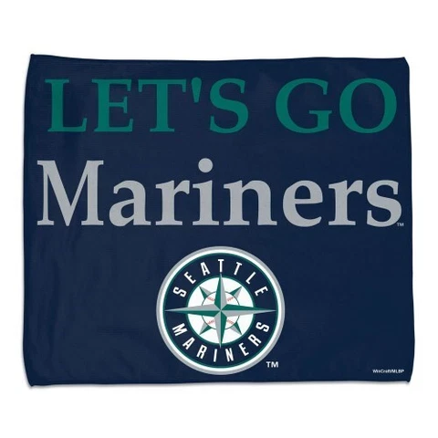 Seattle Mariners Rally Towel 15x18 MLB Sports Fan Baseball Team Hand Lets Go Rag Cover