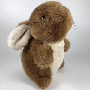 Eden Plush Stuffed Animal Bunny Rabbit Brown 8” Made In Sri Lanka Vintage  - Picture 1 of 10