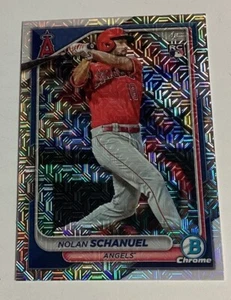 2024 Bowman Chrome Mega Box NOLAN SCHANUEL Mojo Refractor Rookie Card RC Angels - Picture 1 of 2