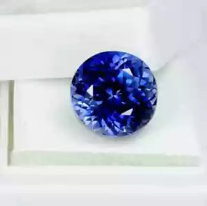 6.15 Ct Natural Blue Sapphire Round Cut Certified Rare Loose Gemstone With Gift - Picture 1 of 5
