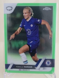 2022-23 TOPPS CHROME UEFA WOMENS PERNILLE HARDER #55 GREEN SER# 57/99 - Picture 1 of 2
