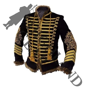 Mens Napoleonic Hussar Jacket Military Uniform Tunic Pelisse Jimi Hendrix Jacket - Picture 1 of 3