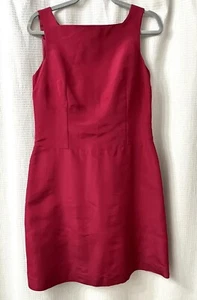 Abito Anna Molinari By Blumarine Rosso Seta Taffetà Made In Italy Tg 6 - Foto 1 di 17