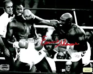 Earnie Shavers Signed 8x10 Photo vs. Larry Holmes COA Inscriptagraphs Autograph - Picture 1 of 3
