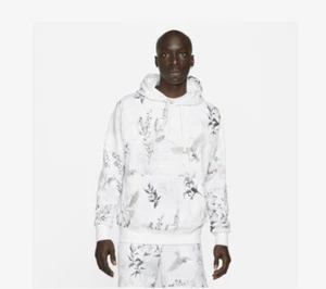 Nike Mens Club Hoodie White Dove Bird Printed graphic New DM7928-100 size Small - Picture 1 of 6