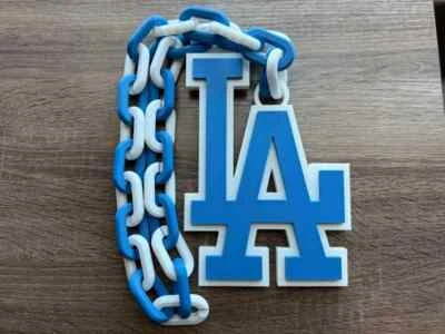 Los Angeles Dodgers Oversized Chain Necklace – Bold Fan Pendant for Supporter - Image 1 of 2