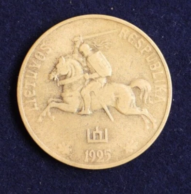 1925 Lithuania 50 Centu Aluminum- Bronze Coin KM#75 - Image 1 of 4