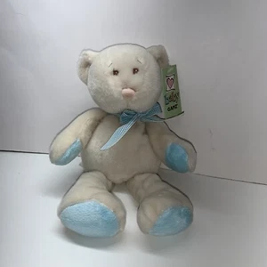Bebé TODO Peluche OSO BEBÉ Crema Rosa Nariz Azul Patas y Arco Peluche Animal - Imagen 1 de 24