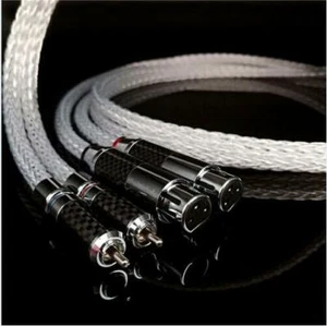 High-End 8AG Silver Plated HiFi AMP Interconnect Audio Cable RCA Male to XLR - Picture 1 of 11