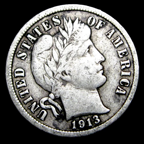 1913 Barber Dime Silver  ---- Nice Coin ---- #HH869 Cover