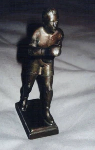 MUY ANTIGUA RARA Estatua de boxeo de metal de George Carpentier de 1910-20 de Francia boxeador - Imagen 1 de 1