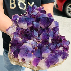 16,19 Pfund natürliche Amethyst Geode Quarz Cluster Kristall Probe Heilung - Bild 1 von 8