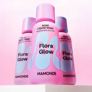 Mamonde Flora Glow Rose Liquid Mask 80ml / 2.7oz 3EA Boosted with 10% PHA KB062 - Picture 1 of 5