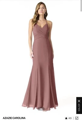Azazie Bridesmaid Dress: Size A10, Dusty Rose - Image 1 of 4