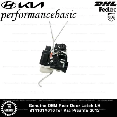 Genuine OEM Rear Door Latch LH 814101Y010 for Kia Picanto 2012+ - Image 1 of 4