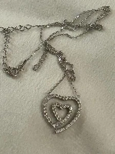 Necklace heart sterling silver 925 unique cute - Picture 1 of 4