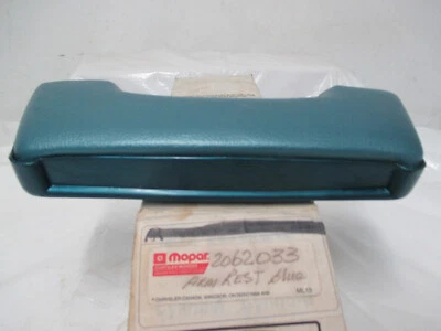 Mopar NOS 1960 Valiant Lancer LH or RH FRT or Rear Blue Armrest Assembly 2062033 - Image 1 of 4