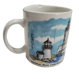 Otagiri USA Lighthouses Coffee Mug Art By Kurt R Kress 3.75" Tall READ - Picture 1 of 7