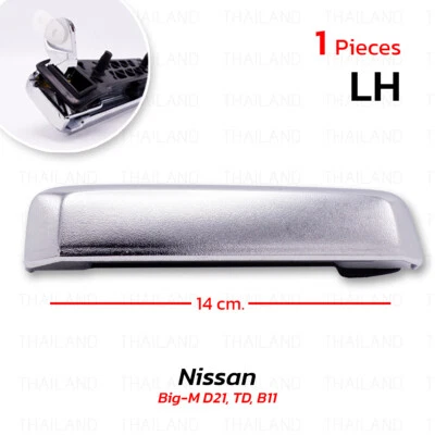 For Nissan Hardbody Big-M D21 TD B11 1986 - 97 Door Handle Chrome Outer Lh - Imagem 1 de 4