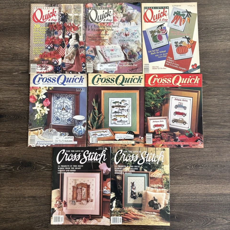 Lote de 10 revistas de punto de cruz clásicas punto de cruz punto de cruz costura años 90 2000 Foto 1 de 4