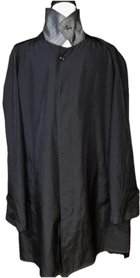 Abrigo John W. Nordstrom Ligero Botón Negro Chaqueta Talla L Cuello Alto Botón Foto 1 de 4