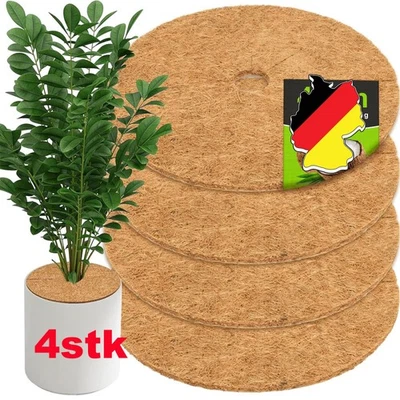 MARKENLOS 4stk Kokosscheibe Kokosmatte Winterschutz Topf- Kübelpflanzen Frostschutz Ø 40cm