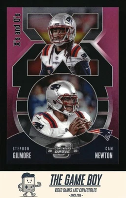 2020 Panini Contenders Optic Xs and Os Pink #22 Cam Newton / Stephon Gilmore SN - Image 1 of 2