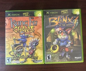 TESTED Kung Fu Chaos And Blinx The Time Sweeper Bundle Microsoft Xbox Tested - Picture 1 of 4