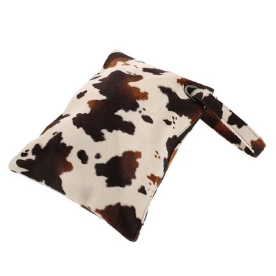  Cow Print Clutch Purse For Women Brown Cow Pattern Small Handheld Bag Unique - Image 1 of 4
