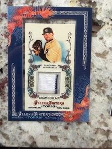 2011 TOPPS ALLEN & GINTER MINI RELIC CARD NY YANKEES JOBA CHAMBERLAIN #AGR-JC - Picture 1 of 2